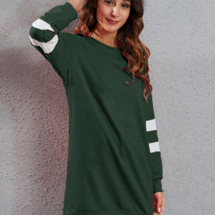 Full Size Striped Round Neck Long Sleeve T-Shirt