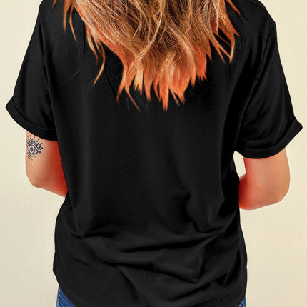 Graphic Round Neck Short Sleeve T-Shirt - Vickie Lynn's