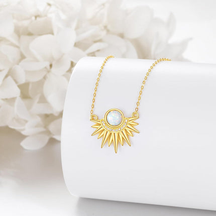 14K Gold Heart-Shaped Diamond Pendant Necklace for Women's s