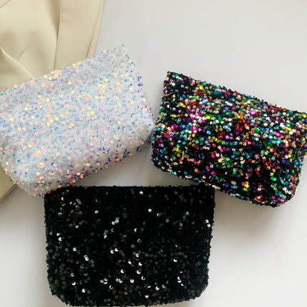 Sequin Clutch with Zipper