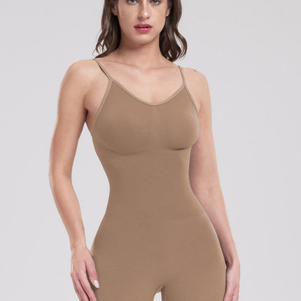 Scoop Neck Spaghetti Strap Active Romper