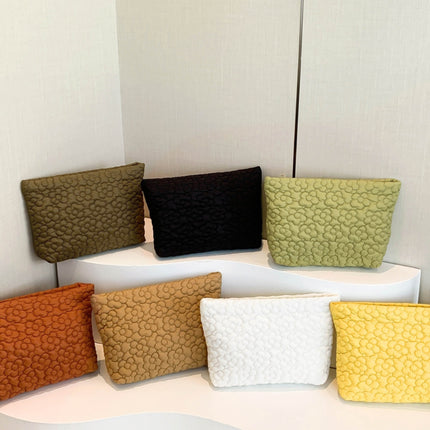 Flower Texture Polyester Clutch