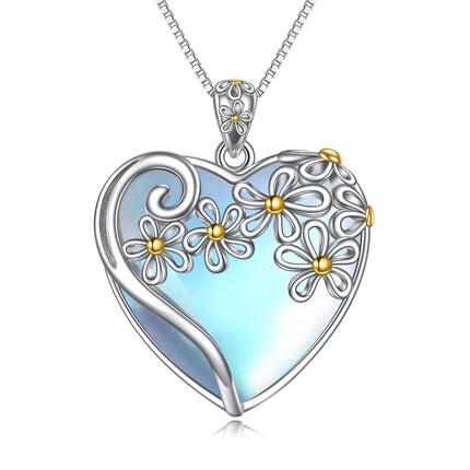 925 Sterling Silver Filigree Teardrop Pendant Necklace for Women