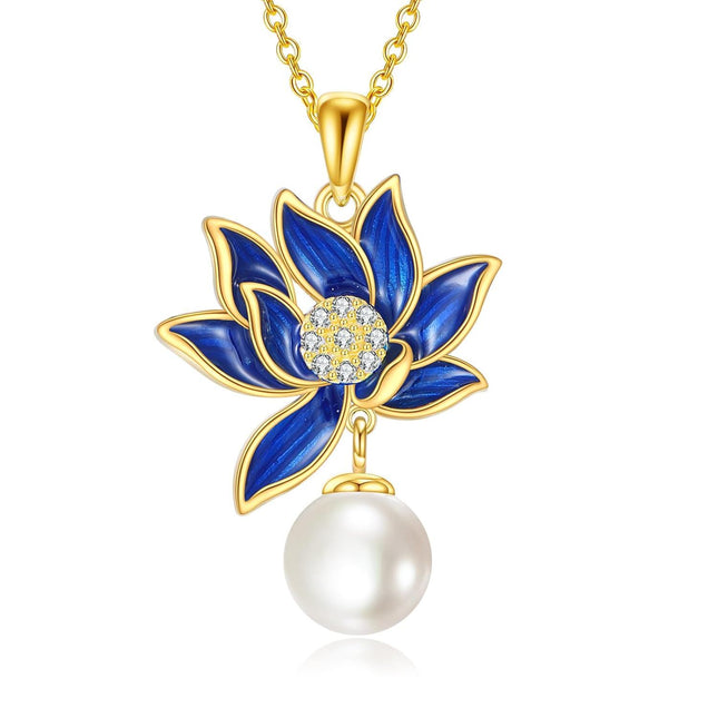 925 Sterling Silver Lotus Necklace with Mystical Goddess Symbol - 20mm Pendant, 18-22 Chain, Hypoallergenic Jewelry Gift for Women