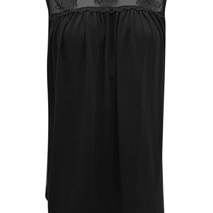 Lace Detail Round Neck Tank