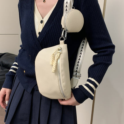 PU Leather Adjustable Strap Crossbody Bag with Coin Purse