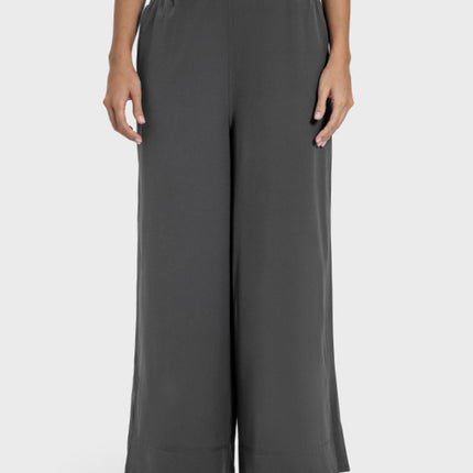 Slit Wide Leg Active Pants