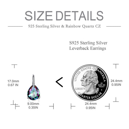 925 Sterling Silver Purple Jade Leverback Earrings Gemstone s for Women