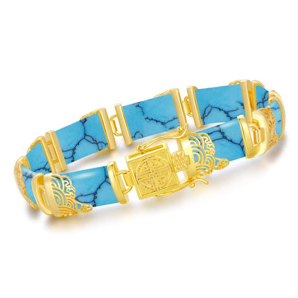 925 Sterling Silver 925 Green Jade Bracelet with Intricate Design Elements - Fashionable and Elegant Jewelry Accessory