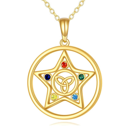 14K gold Star of David Necklace