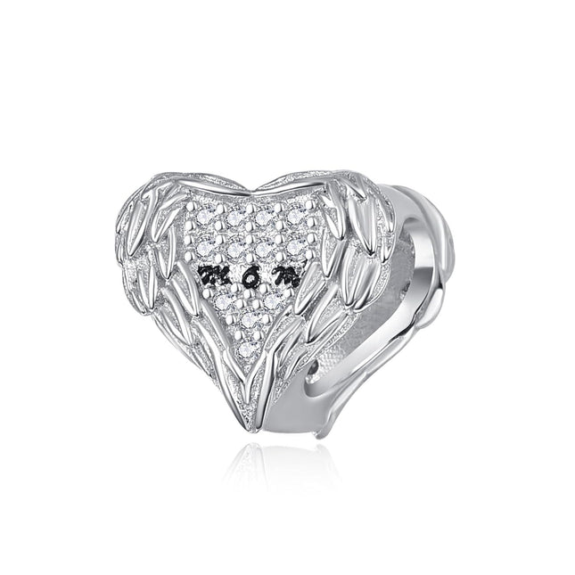 925 Sterling Silver Heart Angel Wing Charm Bracelet for Women DIY  Ideas