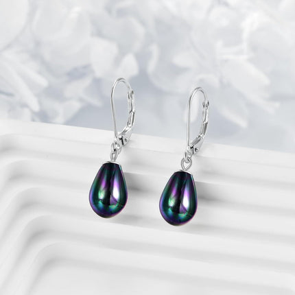 925 Sterling Silver Pink Opal Round Drop Earrings for Women Girls