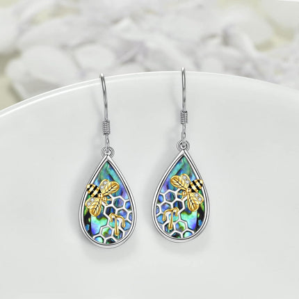 925 Sterling Silver Dragonfly Dangle Drop Earrings with Multi-Color Stones for Women Girls Mom Daughter Gifts
