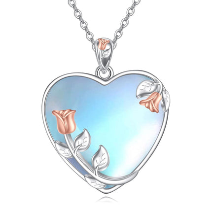 925 Sterling Silver Filigree Teardrop Pendant Necklace for Women