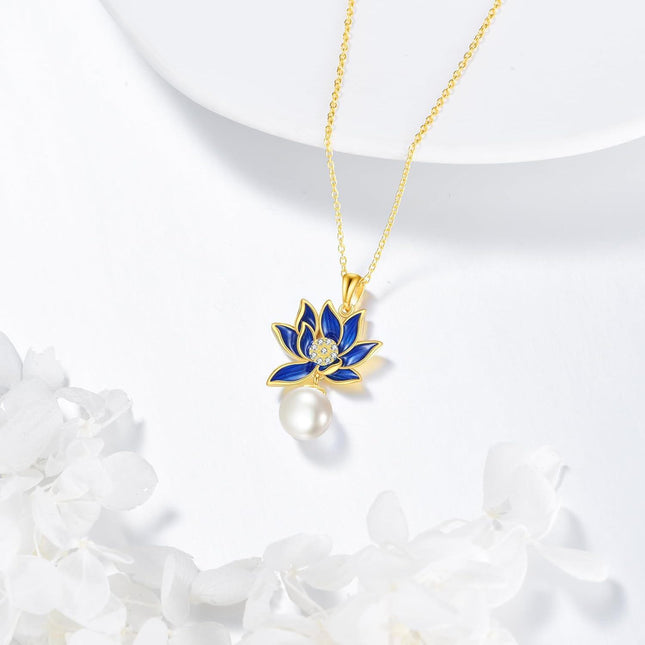 925 Sterling Silver Lotus Necklace with Mystical Goddess Symbol - 20mm Pendant, 18-22 Chain, Hypoallergenic Jewelry Gift for Women