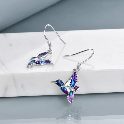 925 Sterling Silver Hummingbird Dangle Earrings for Women Gifts