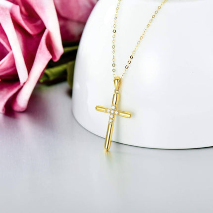 14K Gold  with Diamonds and Chain Pendant Necklaces for Women s - Elegant Design (Length: Adjustable)