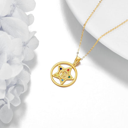 14K gold Star of David Necklace