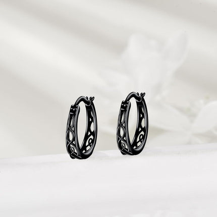 925 Sterling Silver Gold Small Huggie Filigree Hoop Earrings for Women - Birthday Gift Ideas