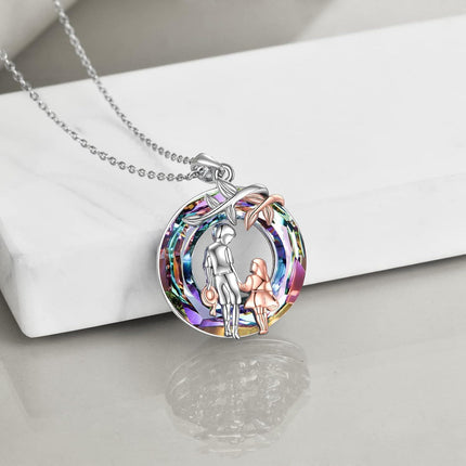 Sterling Silver Heart Necklace Sisters Gift for Friendship Birthday Christmas