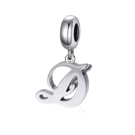 925 Sterling Silver Personalized Name Charm for Bracelet Custom Any Name Initial Letter Number Date Name Plate Bead for Bracelet