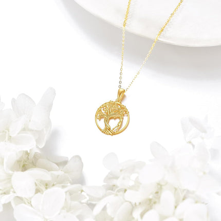 14K Gold Tree Of Life Pendant Necklace s For Women