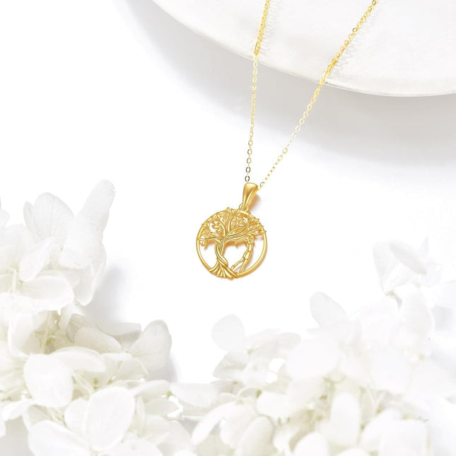 14K Gold Tree Of Life Pendant Necklace s For Women