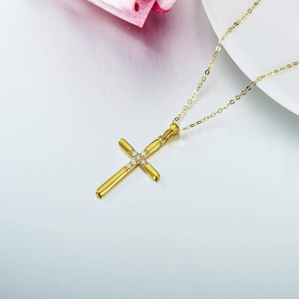 14K Gold  with Diamonds and Chain Pendant Necklaces for Women s - Elegant Design (Length: Adjustable)
