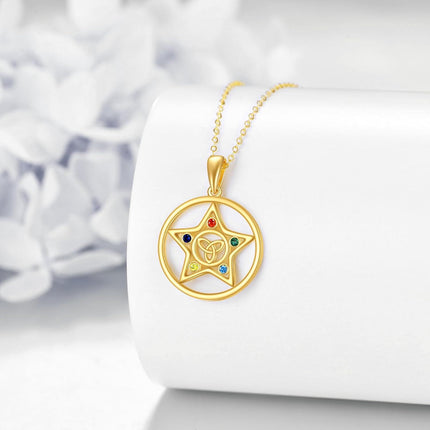 14K gold Star of David Necklace