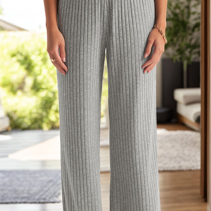 Ribbed High Waist Pants