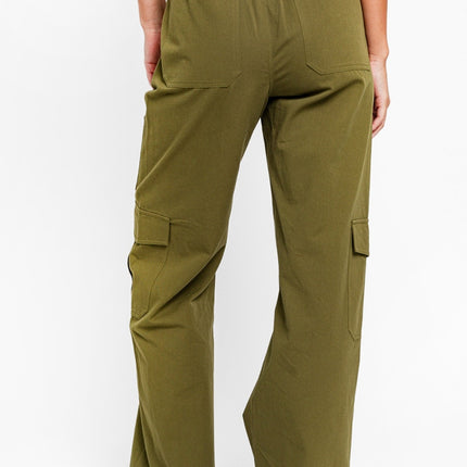 Tasha Apparel High Waisted Wide Leg Cargo Pants with Pockets