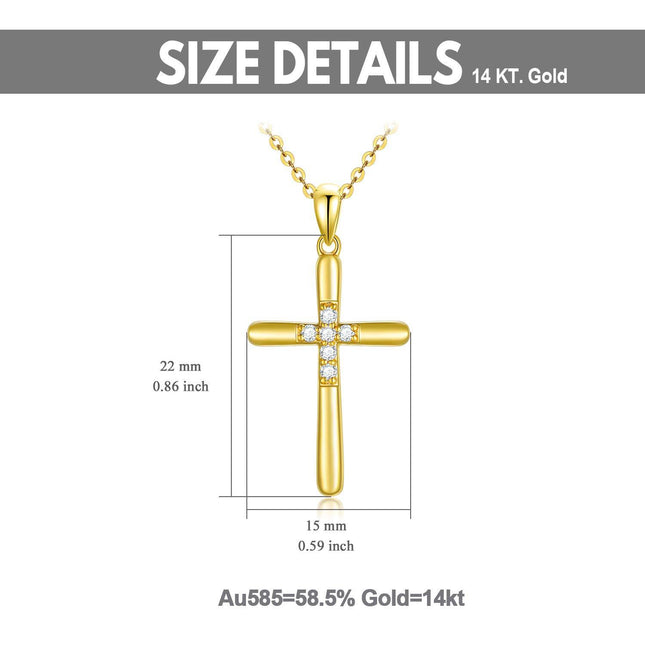 14K Gold  with Diamonds and Chain Pendant Necklaces for Women s - Elegant Design (Length: Adjustable)