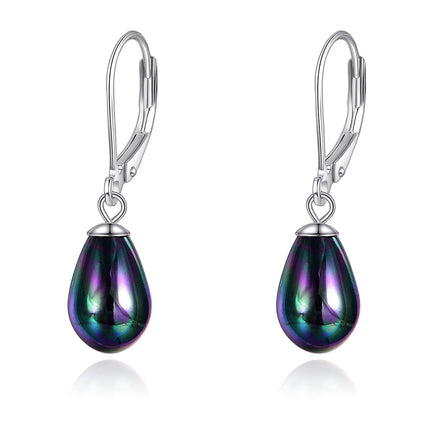 925 Sterling Silver Pink Opal Round Drop Earrings for Women Girls