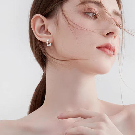 925 Sterling Silver Floral Hoop Earrings - Dainty Daisy Design for Women Girls Gift Set