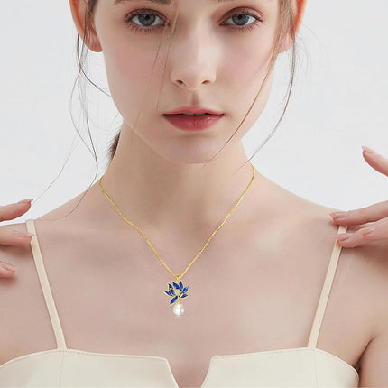 925 Sterling Silver Lotus Necklace with Mystical Goddess Symbol - 20mm Pendant, 18-22 Chain, Hypoallergenic Jewelry Gift for Women