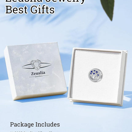 925 Sterling Silver Tree of Life Birthstone Charms for Bracelets