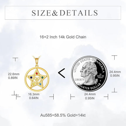 14K gold Star of David Necklace