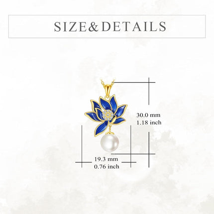 925 Sterling Silver Lotus Necklace with Mystical Goddess Symbol - 20mm Pendant, 18-22 Chain, Hypoallergenic Jewelry Gift for Women