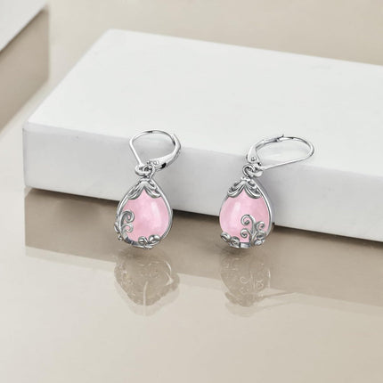925 Sterling Silver Blue Opalite Drop Earring Leverbacks for Women