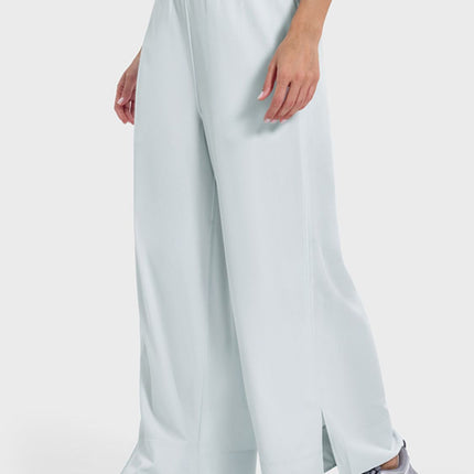 Slit Wide Leg Active Pants