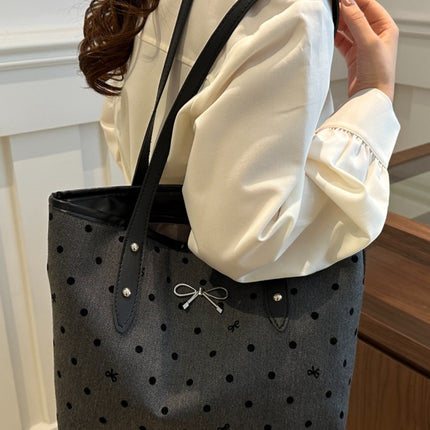 Bow Trim Polyester Tote Bag