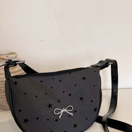 Polyester Printed Adjustable Strap Crossbody Bag