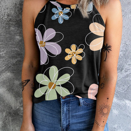 Printed Round Neck Tank