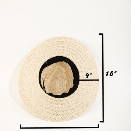 Fame Wide Brim Straw Weave Sun Hat