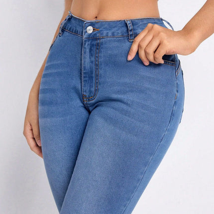 High Rise Skinny Jeans with Pockets