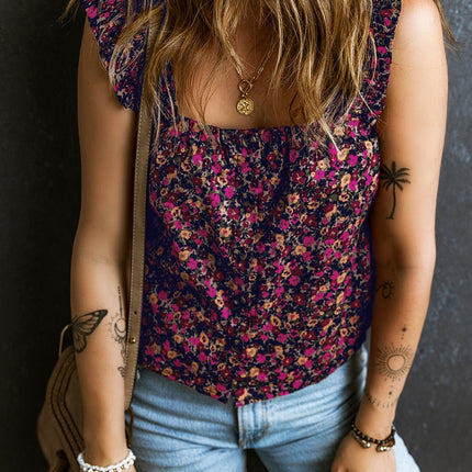 Printed Square Neck Tank