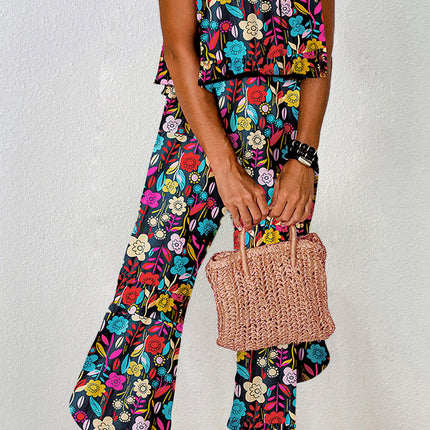 Printed Tube Wide Leg Jumpsuit