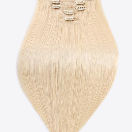 20" 120g Clip-in Hair Extensions Indian Human Hair in Blonde