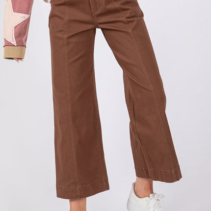 SAGE + FIG Wide Leg Cropped Pants