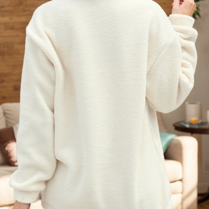 Turtleneck Half Zip Long Sleeve Sweatshirt